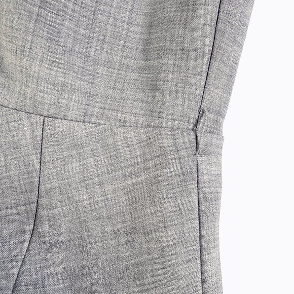 Rachel Roy Midi Sheath Tweed Dress Sz 2 Gray Wool 90s Office Siren Corpcore Chic - Picture 3 of 7